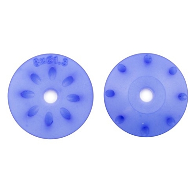 Ultimate Racing 16mm Conical Shock Pistons 1.3mm x 8 angled holes (Blue, 2pcs)