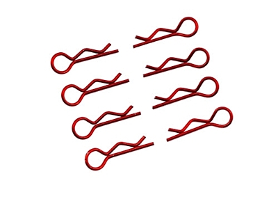 Ultimate Racing Body Clips 1/10 L&R (Red, 8pcs)