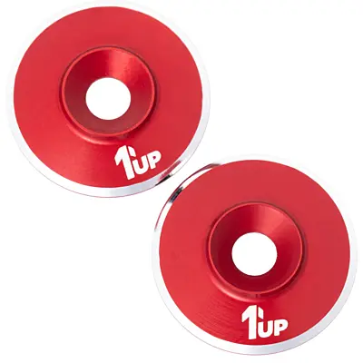1up Racing 7075 LowPro Wing Washers - Red (2pcs)