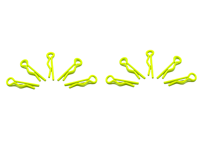 Arrowmax Small Body Clip 1/10 (Fluorescent Yellow, 10pcs)