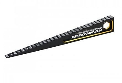 Arrowmax Ultra Fine Chassis Ride Height Gauge 0.5-15mm Black Golden