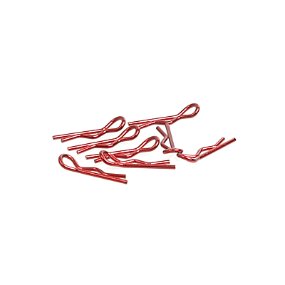 Core RC Small Body Clip 1/10 - Metallic Red (8pcs)