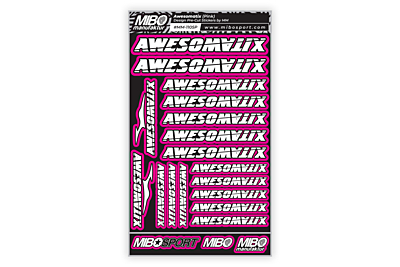 Awesomatix Design Pre-Cut Stickers by MM (7 Color Options, Larger A5 size)