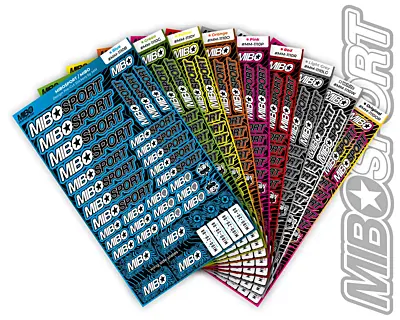 MIBOSPORT/MIBO Design Pre-Cut Stickers by MM (9 Color Options, 42 Stickers)