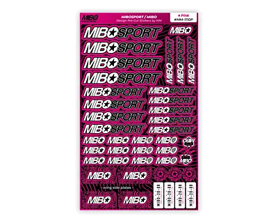 MIBOSPORT/MIBO Design Pre-Cut Stickers by MM (9 Color Options, 42 Stickers)