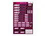 MIBOSPORT/MIBO Design Pre-Cut Stickers by MM (Pink, 42 Stickers)