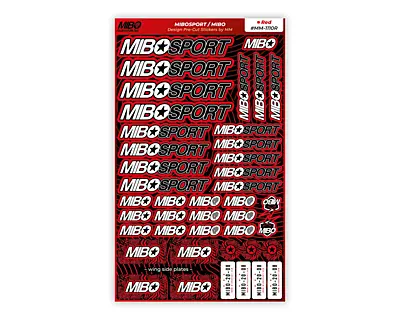 MIBOSPORT/MIBO Design Pre-Cut Stickers by MM (9 Color Options, 42 Stickers)