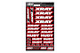 XRAY/HUDY Design Pre-Cut Stickers by MM (Red, Larger A5 size)