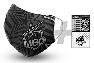 MIBO Theme High-Performance Face Mask Ears Grey + Stickers by MM