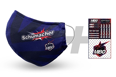Schumacher Theme High-Performance Face Mask Ears + Stickers by MM