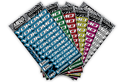 Yokomo/RP Design Pre-Cut Stickers by MM (6 Color Options, Larger A5 size)