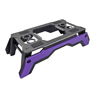 RC Maker 3D Pro Carbon Car Stand for 1/10th Offroad & No Prep (Purple)