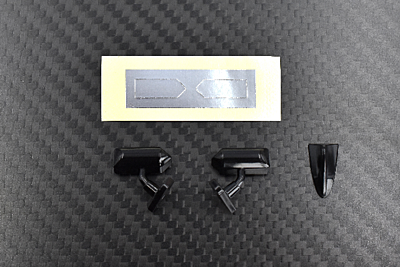 Reve D FLEX GT Mirror Type-B (Black, Antenna / Mirror Sticker / Screw)