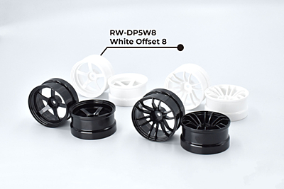 Reve D Competition Drift Wheel "DP5" White (Offset 8mm, 2pcs)