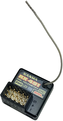 Sanwa RX-491 (FH-5, SUR) Waterproof Telemetry Receiver - BULK