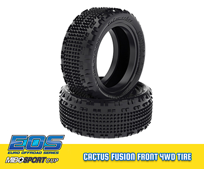 Schumacher Cactus Fusion 1/10 - 4WD Front Tyres - Yellow (1 pair)