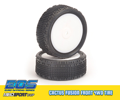 Schumacher Pre-Glued Cactus Fusion 1/10 - 4WD Front Tyres - Yellow (1 pair)