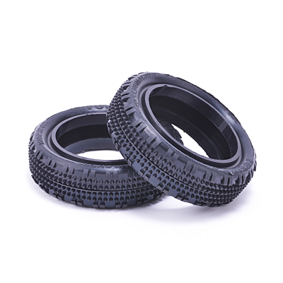Schumacher Fusion Slim 1/10 - 2WD Front Tyres - Silver (Wet, 1 pair)