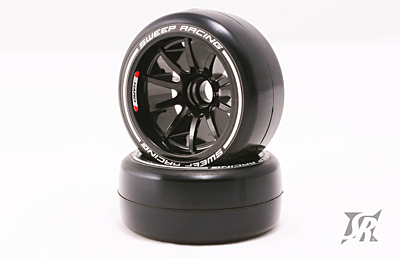 Sweep 1/10 Formula 1 Front Low Profile Tires Pre-Glued Hard Compound 27mm (2pcs)