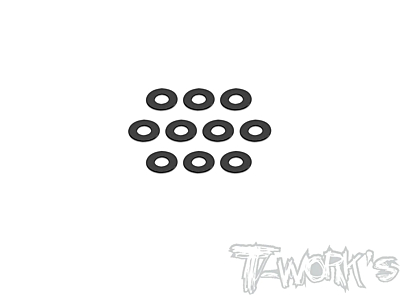 T-Work's Aluminum Shim 3.5 x 8.5 x 0.5mm Black (10pcs)