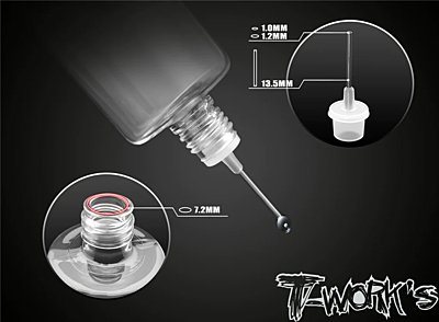 T-Work's Covered Needle Head Oil Bottle 15cc (4pcs)