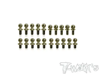 T-Work's 7075-T6 Hard Coated Alum. Ball End Set for Yokomo MS1.0 (20pcs)