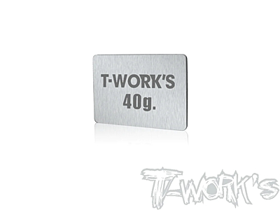 T-Work's Adhesive Type 40g Tungsten Balance Weight 41x31x1.7mm
