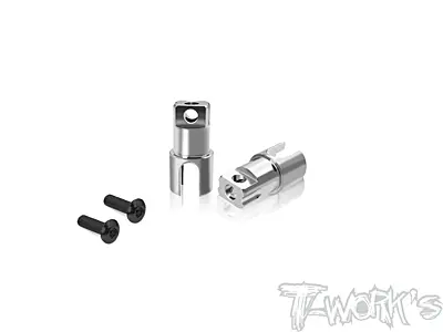 T-Work's 64 Titanium Solid BB Driveshaft Adapters for Xray X4'24 (2pcs)