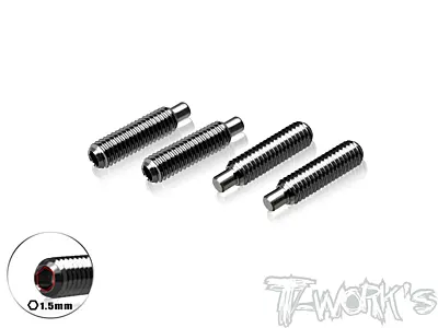 T-Work's 64 Titanium Shock Holder Set Screw 3 x 12mm for Xray X4'24 (4pcs)
