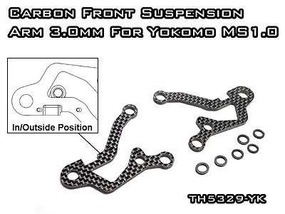 Vigor Carbon Graphite Front Suspension Arm 3.0mm for Yokomo MS1.0 (2pcs)