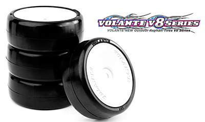 Volante V8T 1/10 TC 32R Outdoor Asphalt Rubber Tire Preglued (4pcs)