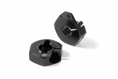 XRAY Alu Wheel Hub - Offset "-0.75mm" - Black (2pcs)