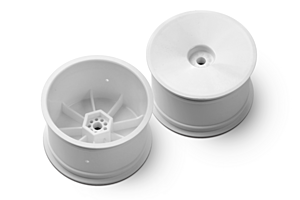 XRAY 2WD/4WD Rear Wheel Aerodisk With 12mm Hex - V2 White (2pcs)