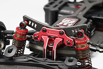 YD-2 Hybrid Front Shock Tower (Graphite/Red Aluminum)