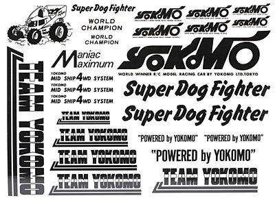 Yokomo Super Dog Fighter Decal (Black)
