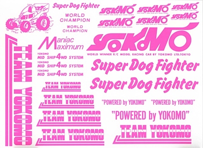 Yokomo Super Dog Fighter Decal (Pink)