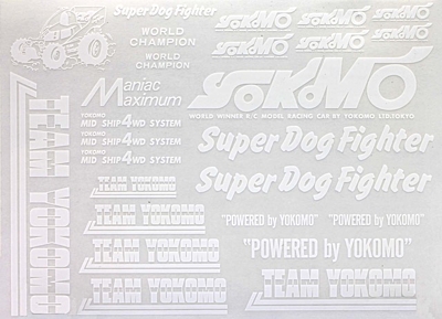 Yokomo Super Dog Fighter Decal (White)
