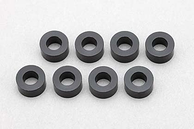 Yokomo 3×6×3.0mm Aluminum Shim (8pcs·Black)