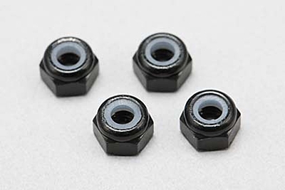 Yokomo M3×3mm Nylon Lock Nut (Aluminum·Black·4pcs)